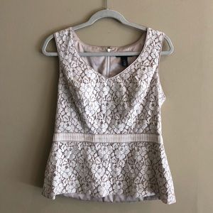 White House Black Market Lace Tank Top